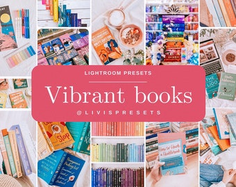 Lightroom Presets Bookstagram Vibrant Bold Colorful Bookstagram Preset Vivid, Vibrant Book Preset, Bookish Colorful Preset, Rainbow shelf