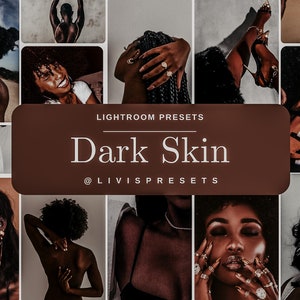 Lightroom Presets dark skin portrait selfie presets black beauty presets melanin ugc creator preset, beauty makeup preset black girl