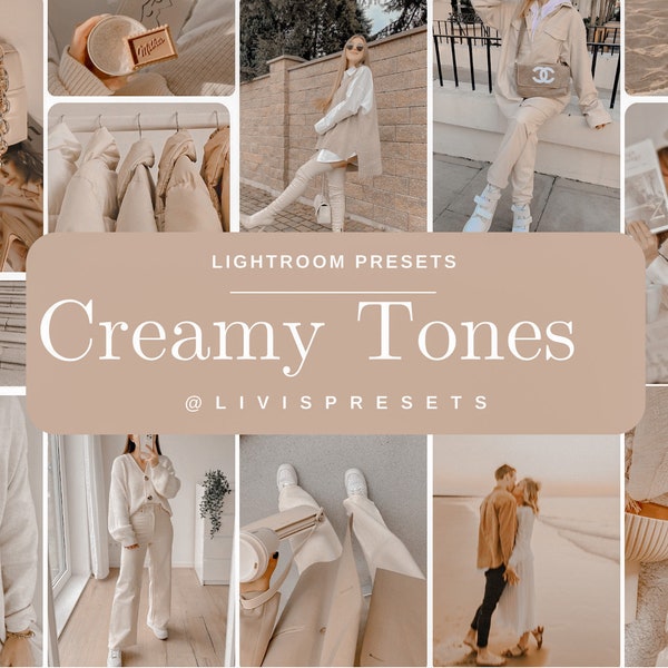 Lightroom Presets Creamy Tones, creamy presets, beige presets, Cozy Aesthetic, Instagram filters, bright presets gold, neutral preset