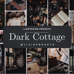 Lightroom Presets dark cottage presets bookstagram dark academia, bookish blogger presets book blogger bookworm, dark mansion filter moody