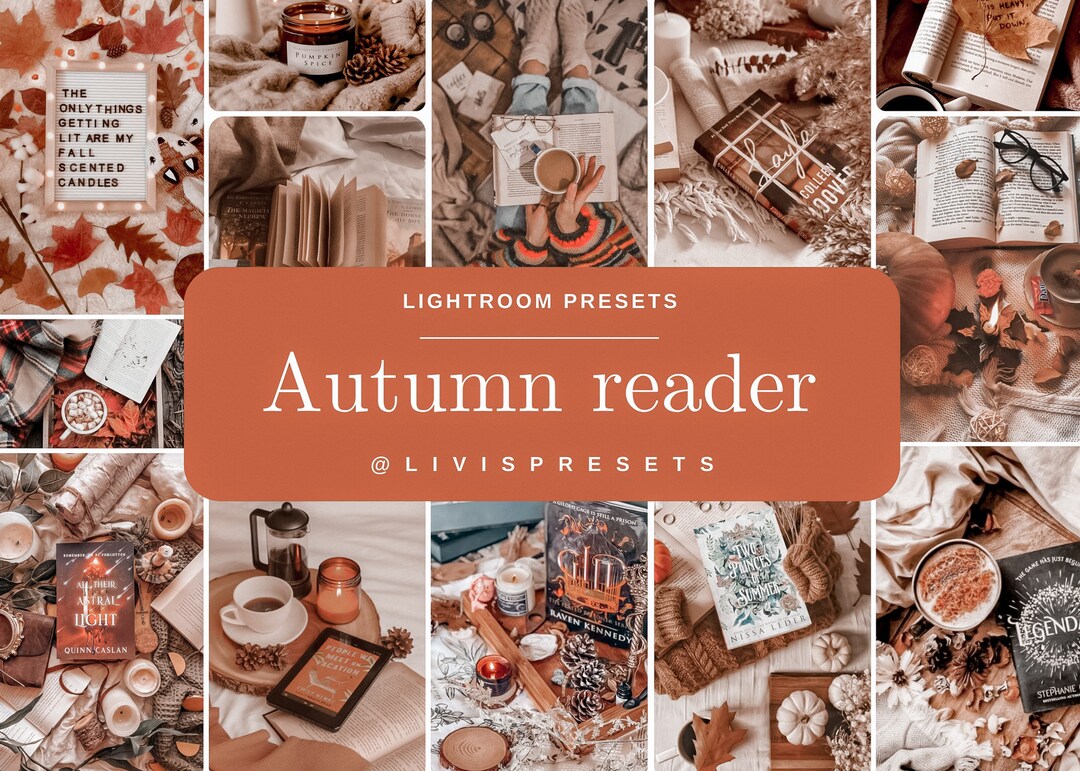 Lightroom Presets Autumn Reader Bookstagram Presets Pumpkin, Cozy ...