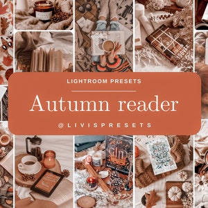 Lightroom Presets autumn reader bookstagram presets pumpkin, cozy reading preset, warm and cozy bookstagram presets fall, halloween presets