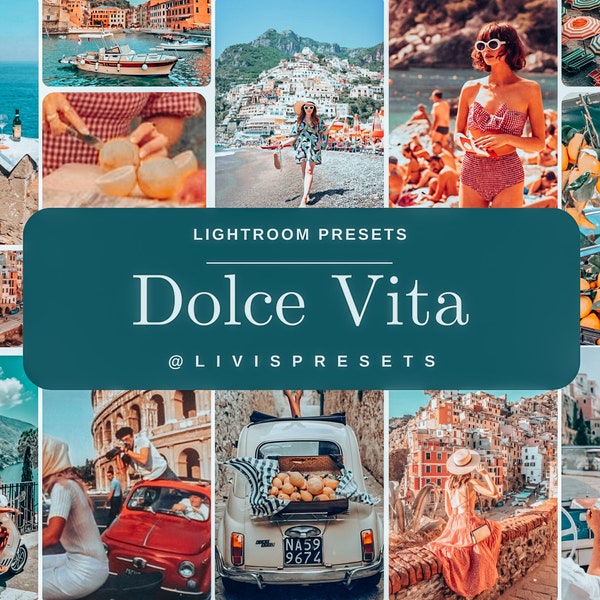 Lightroom presets dolce vita, presets travel, preset beach, blogger presets italy influencer presets blogger presets vibrant summer ITALY