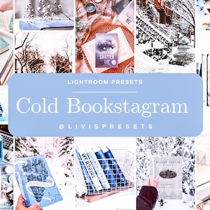 Lightroom プリセット Bookstagram クール トーン、明るくクリーン Bookstagram、ブルー トーン プリセット Bookish フィルター Book Blogger、コールド Bookstagram プリセット