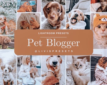 Lightroom presets pet blogger, presets dog blogger, preset cat blogger presets pets dogfluencer presets bright and airy premium presets