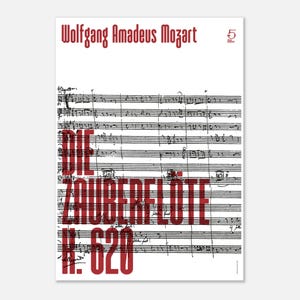 Musical Poster W. A. Mozart Die Zauberflöte
