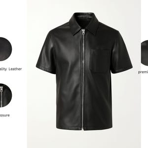 Men's Leather T-Shirt