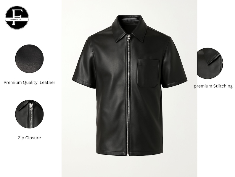 Men's Leather T-Shirt