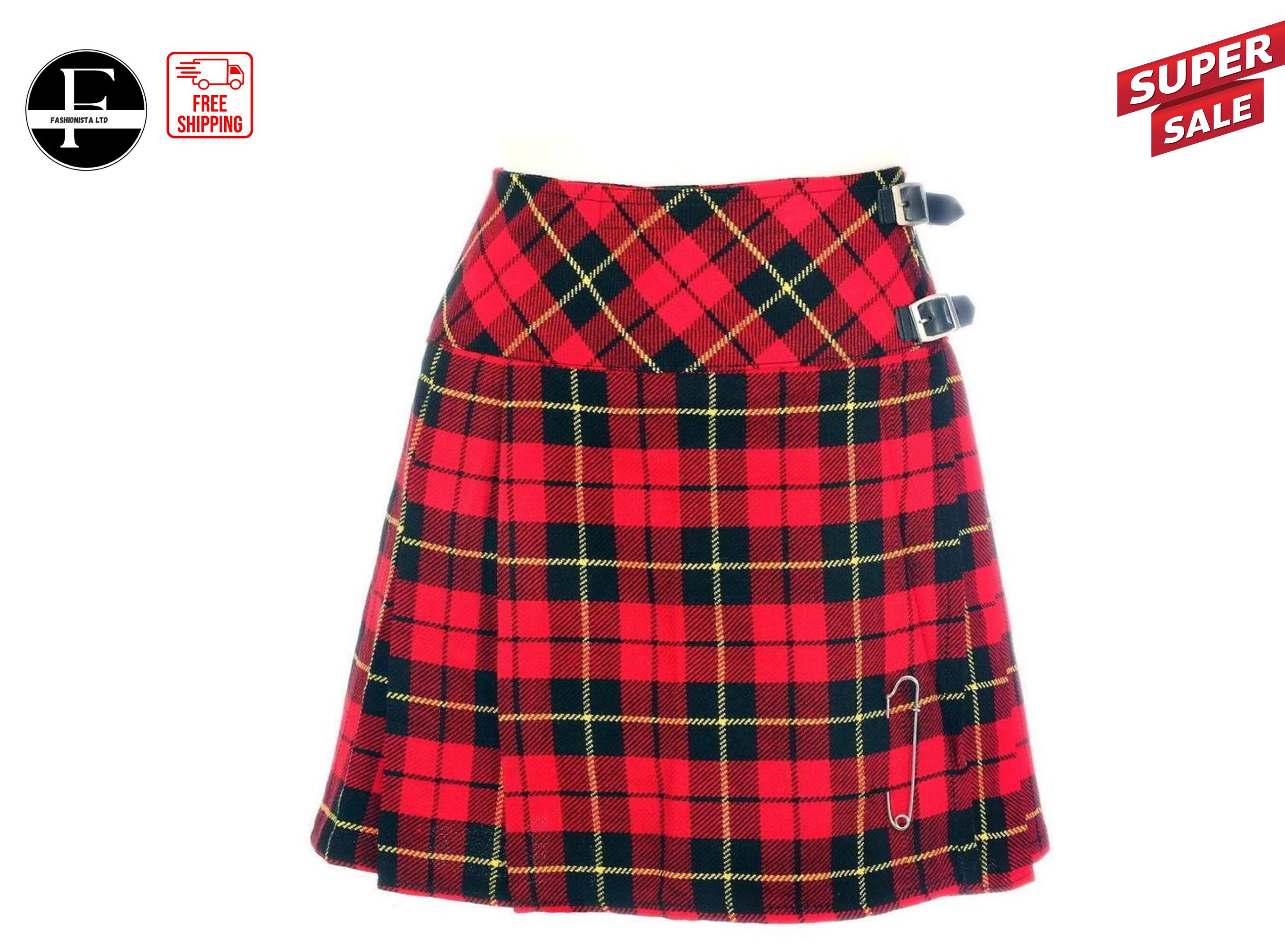 Aeroplane Tartan Knee-Length Skirt