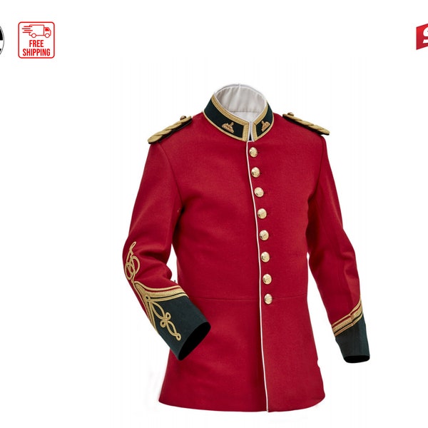 Tout nouvel officier traditionnel de l’armée britannique Anglo Zulu War Jacket vintage Officiers Tunic Circa veste | Veste de mariage pour hommes et femmes