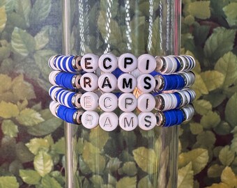 ECPI Pride Heishi Bracelet: College School Spirit Jewelry