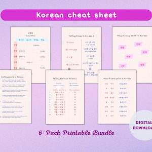 Korean cheat sheet useful Korean language Korean time in Korean honorifics learn Korean template worksheet Korean practice Korean writing