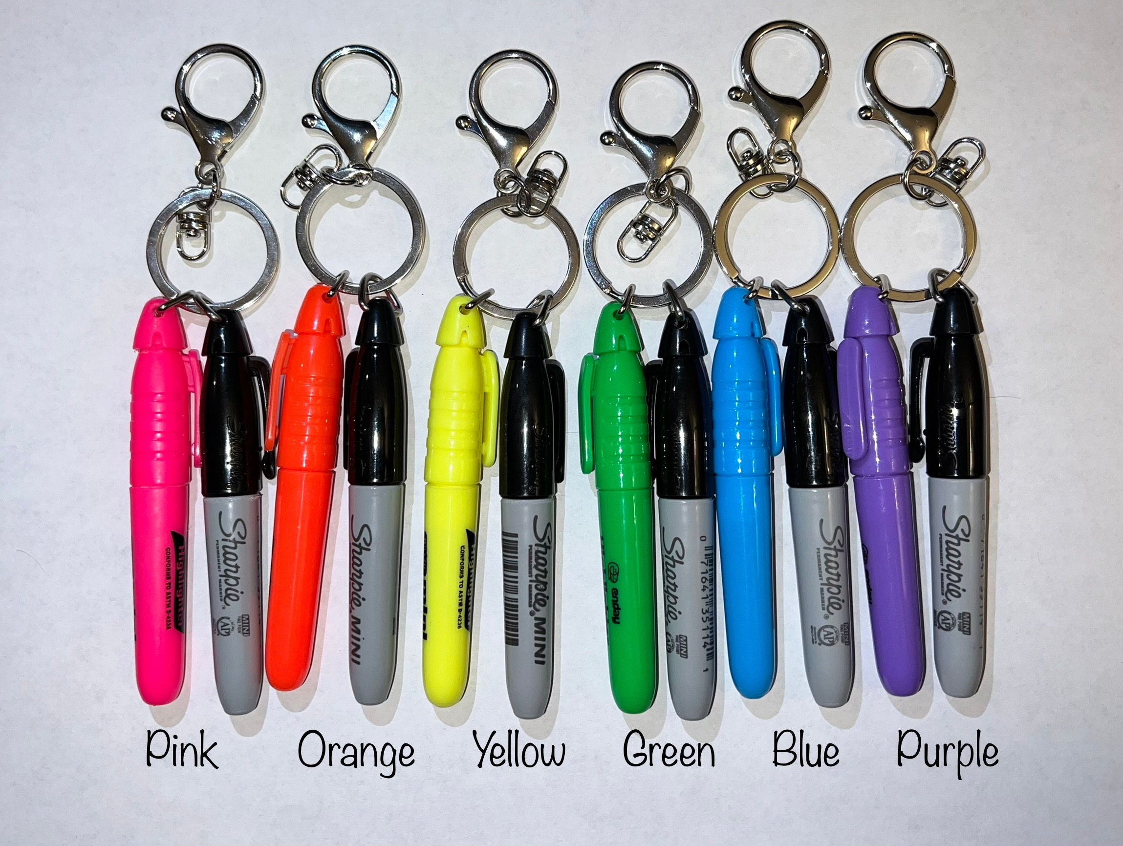 Personalized Pen Clip Wrist Coil Keychain Set Detachable Pen Holder Key
