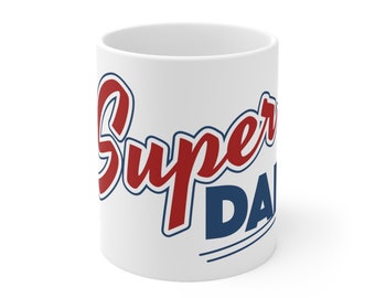 Super Dad Wraparound Print Fête des Pères Tasse en céramique 11 oz