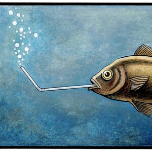 Marine Plastic Pollution (Original Artwork)