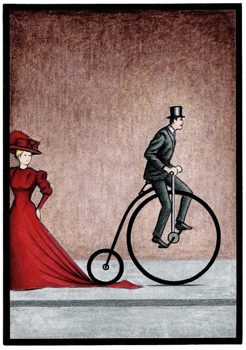 Penny farthing art Print Etsy Penny farthing art Print Etsy
