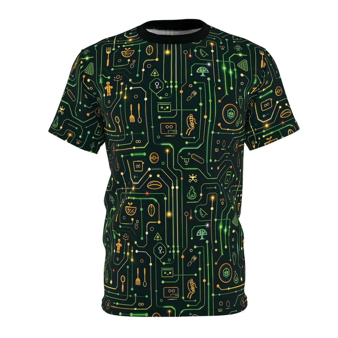 T-shirt Homme à Manches Courtes - Imprimé Graphique 3D Circuit Board - Neuf Avec étiquettes
