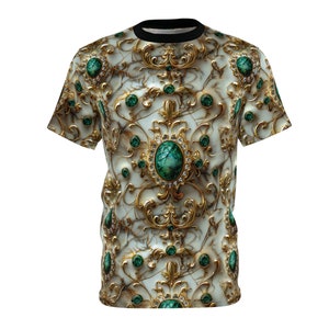 green and gold dress shirt Men's Green and Gold Embroidered Tuxedo Suit, 3-piece Prom Suit for Men