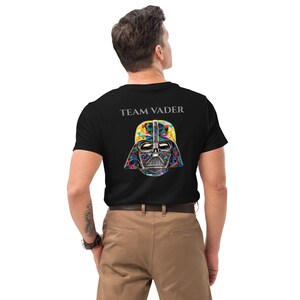 Dark Side Art Shirt, Sci-Fi Villain T-Shirt, Space Opera Fan Tee, Squared Faces Art Style, Unique Pop Art Shirt, Sci-Fi Gift for Him
