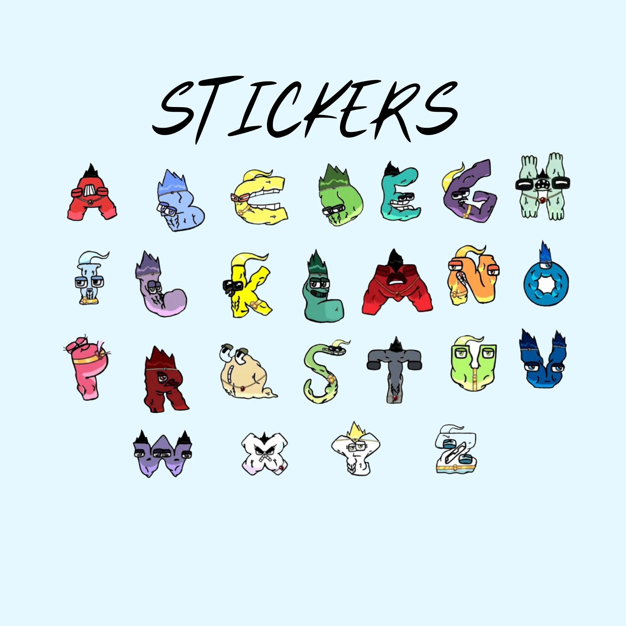  60PCS Alphabet Lore Stickers for Laptop and computer