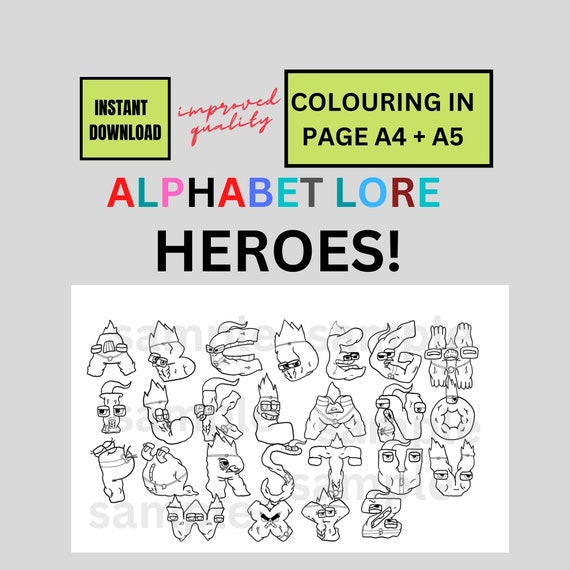 Alphabet Lore Heros  Art Board Print for Sale by TheBullishRhino