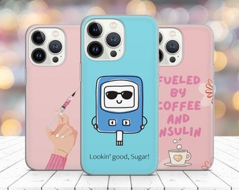 T1D Insulin Pump Diabetes Type 1 Phone case for iPhone 14 13 Pro Max 12 11 X XS 8 7, Samsung S20 FE, S21 Ultra, Huawei P30 Pro