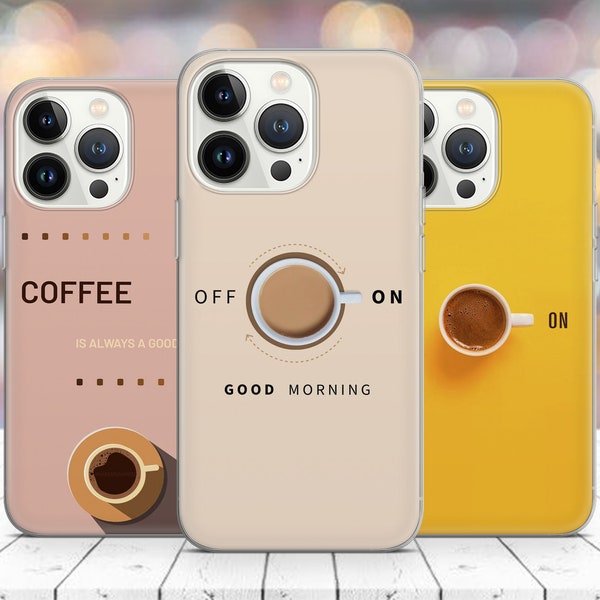 Coffee Morning Monday Phone case present for boss work for iPhone 14 13 Pro Max 12 11 X XS 8 7, Samsung S20 FE, S21 Ultra, A12, Huawei P30