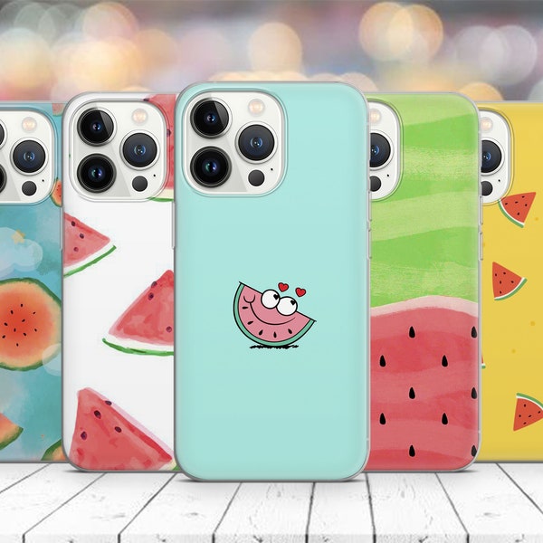 Watermelon Cute Pattern Phone case for iPhone 14 13 Pro Max 12 11 X XS 8 7, fits Samsung S20 FE, S21 Ultra, A12, Huawei P30 Pro