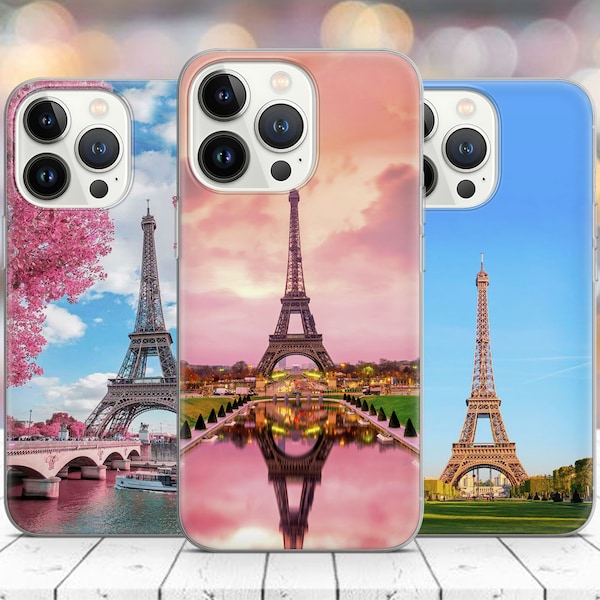 Paris Eiffel Tower phone case cover romantic for iPhone 14 13 Pro Max XC 12  8 7, Samsung S20 FE, S21 Ultra S23+, A12, Huawei P30 Lite