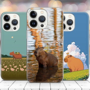 Capybara rodent lover phone case cover for iPhone 14 13 Pro Max 12 11 X XS 8 7, Samsung S20 FE, S21 Ultra, A12, Huawei P30 Pro