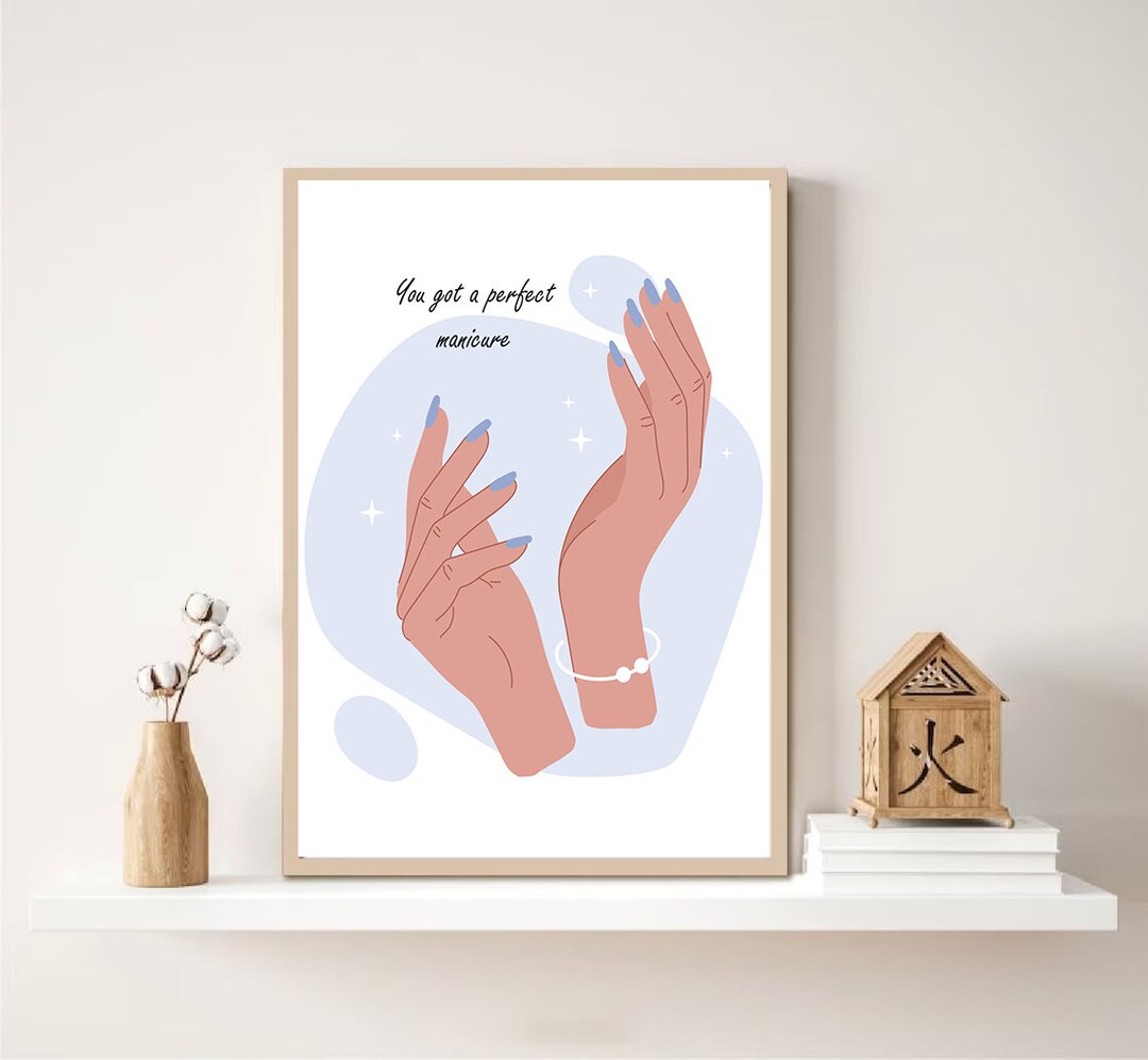 Printable Nails Print Nail Salon Decor Nail Tech Gift Spa - Etsy