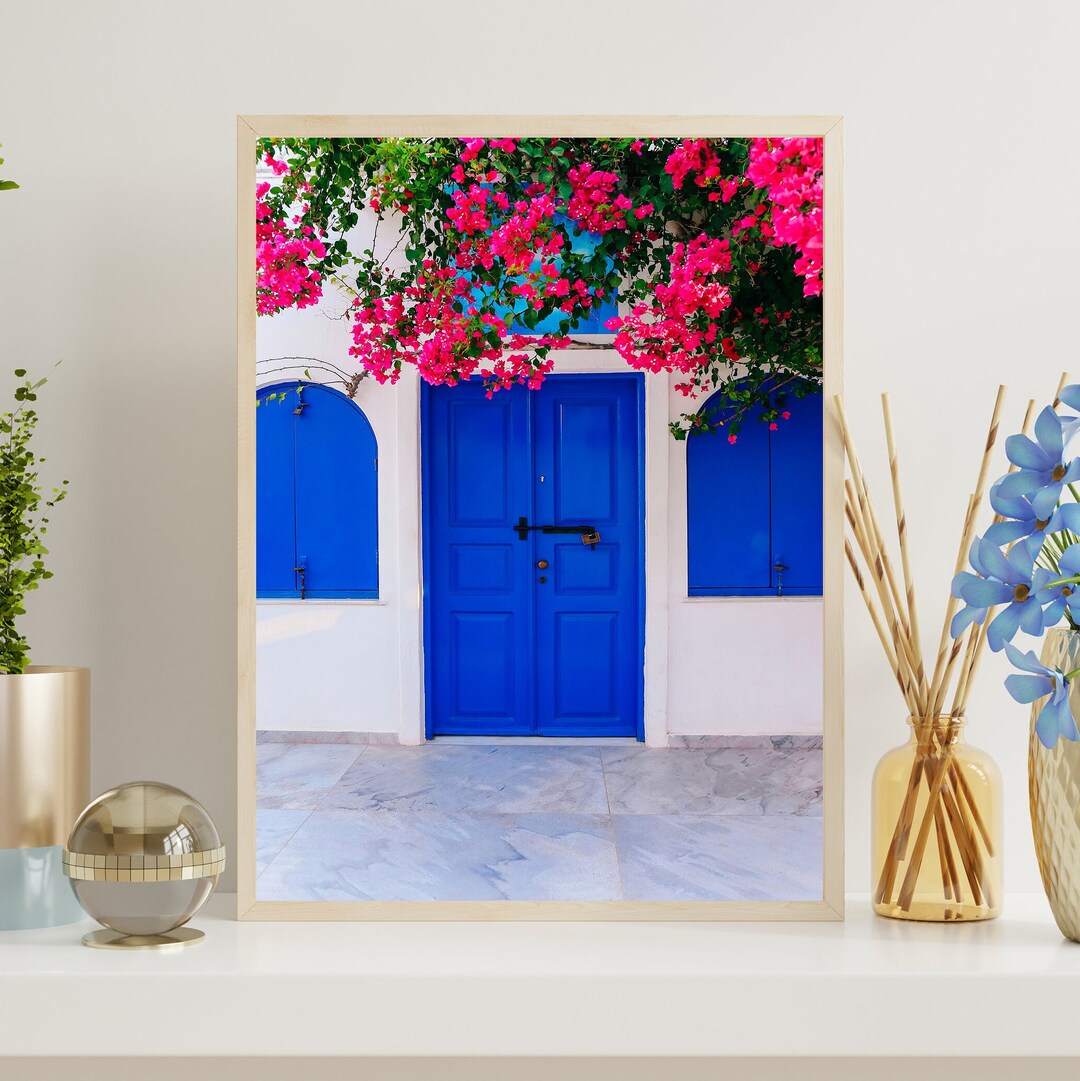 Blue Doors Wall Art Door Print Architecture Wall Art Blue Etsy
