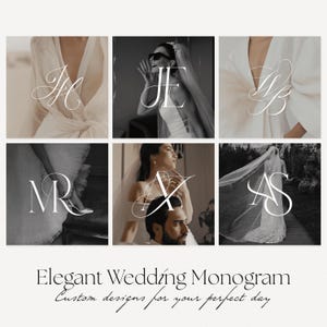 Monogram, Wedding Monogram, Monogram Logo, Premade Logo, Initials Logo, Custom Monogram, Personalised Monogram, Wedding Couple Logo, Logo