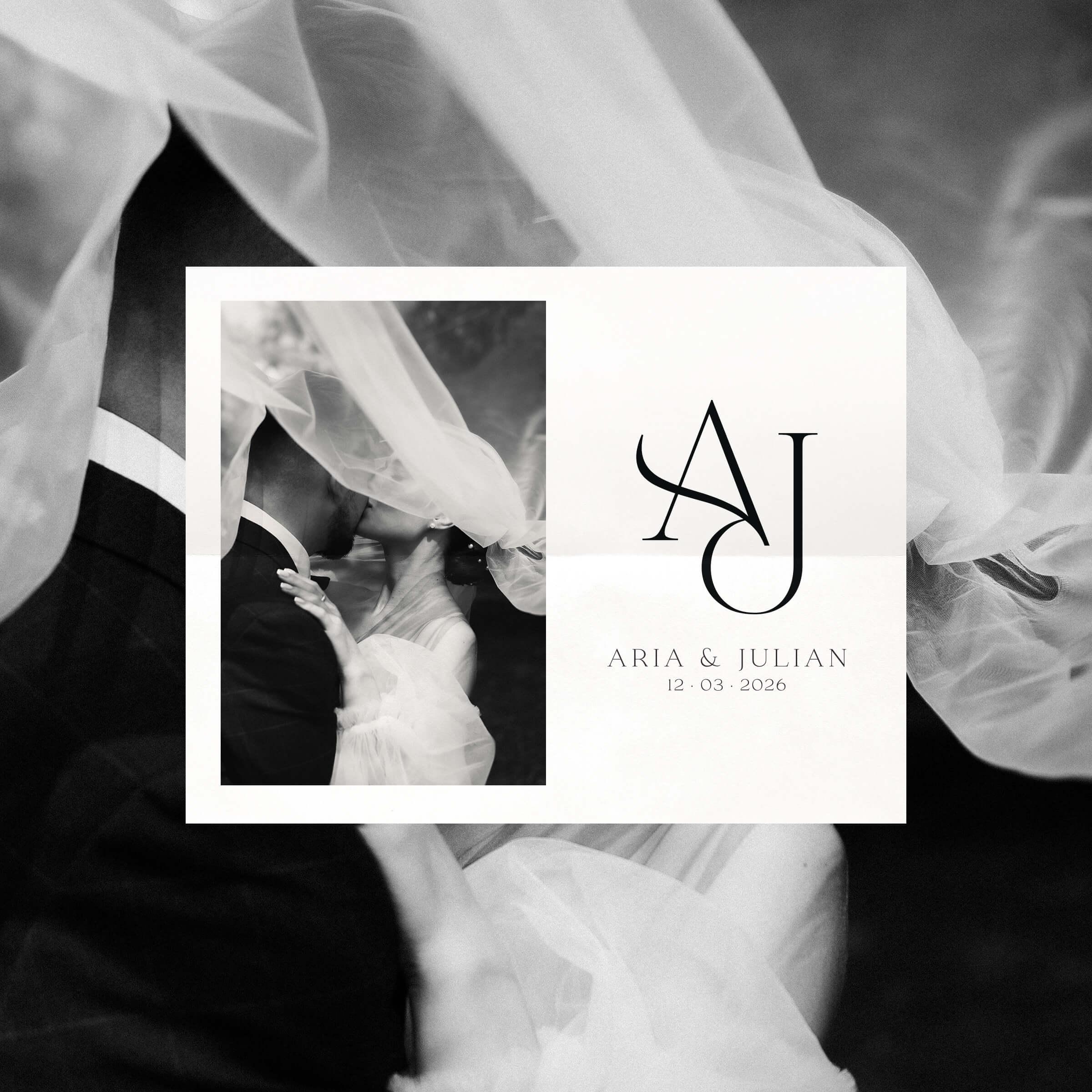 Wedded Monogram Wedding Monogram, Custom Wedding Monogram, Modern Wedding Monogram ...