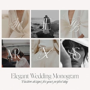 I will design a Couple Monogram for Wedding | Modern Wedding Monogram | Premade Logo | Initials | Custom Monogram | Personalised Monogram