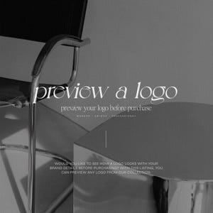 Vorgefertigtes Logo Vorschau: Ausprobieren vor dem Kauf, vorgefertigter Logo-Proof, Monogramm Vorschau (Zusatz-Set)
