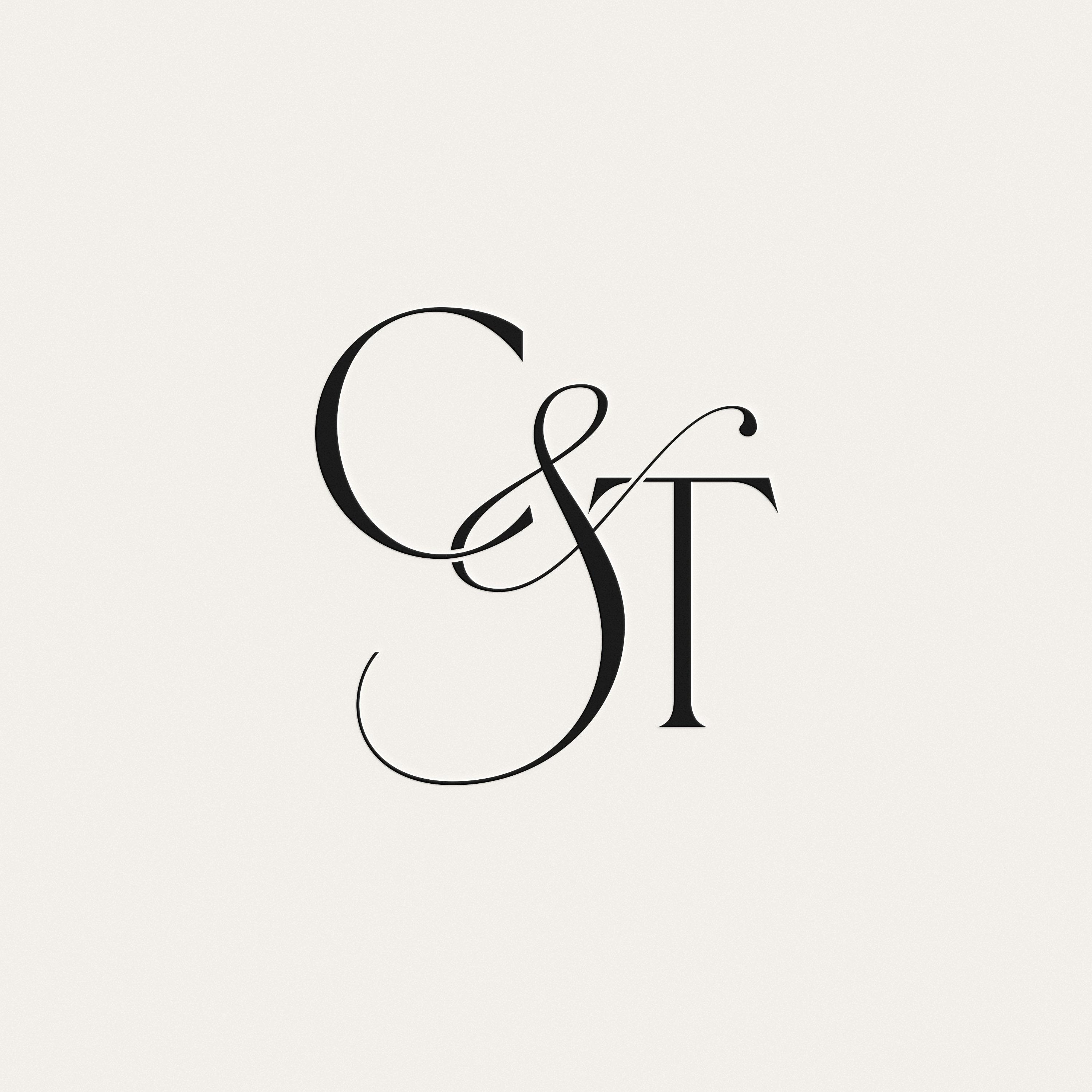 Wedding Monogram, Custom Wedding Monogram, Modern Wedding Monogram ...