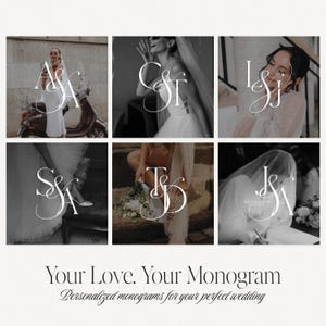 I will design a Couple Monogram for Wedding | Modern Wedding Monogram | Premade Logo | Initials | Custom Monogram | Personalised Monogram