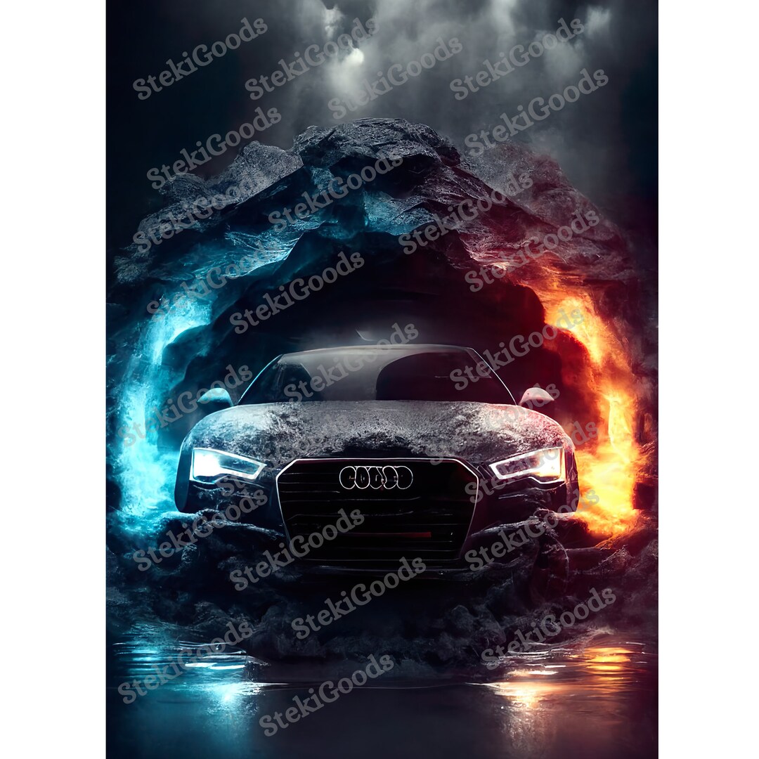 Audi Printable Files, Car Art Gift, Present, Automotive Art, Office ...