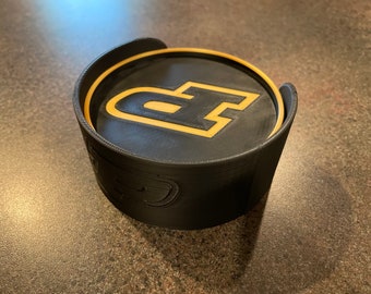 Purdue Drink Coaster w/ Holder BLACK GOLD