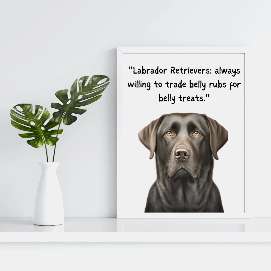 Labrador Photo Frame Unique Labrador Retriever Gift Printable Portrait Portrait Photo Frame ...