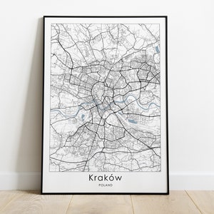 Krakow print in different sizes | Poland travel wall art