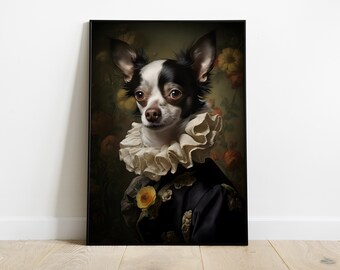 Chihuahua art print | Different styles and sizes | Cihuahua wall art | Victorian Chihuahua print