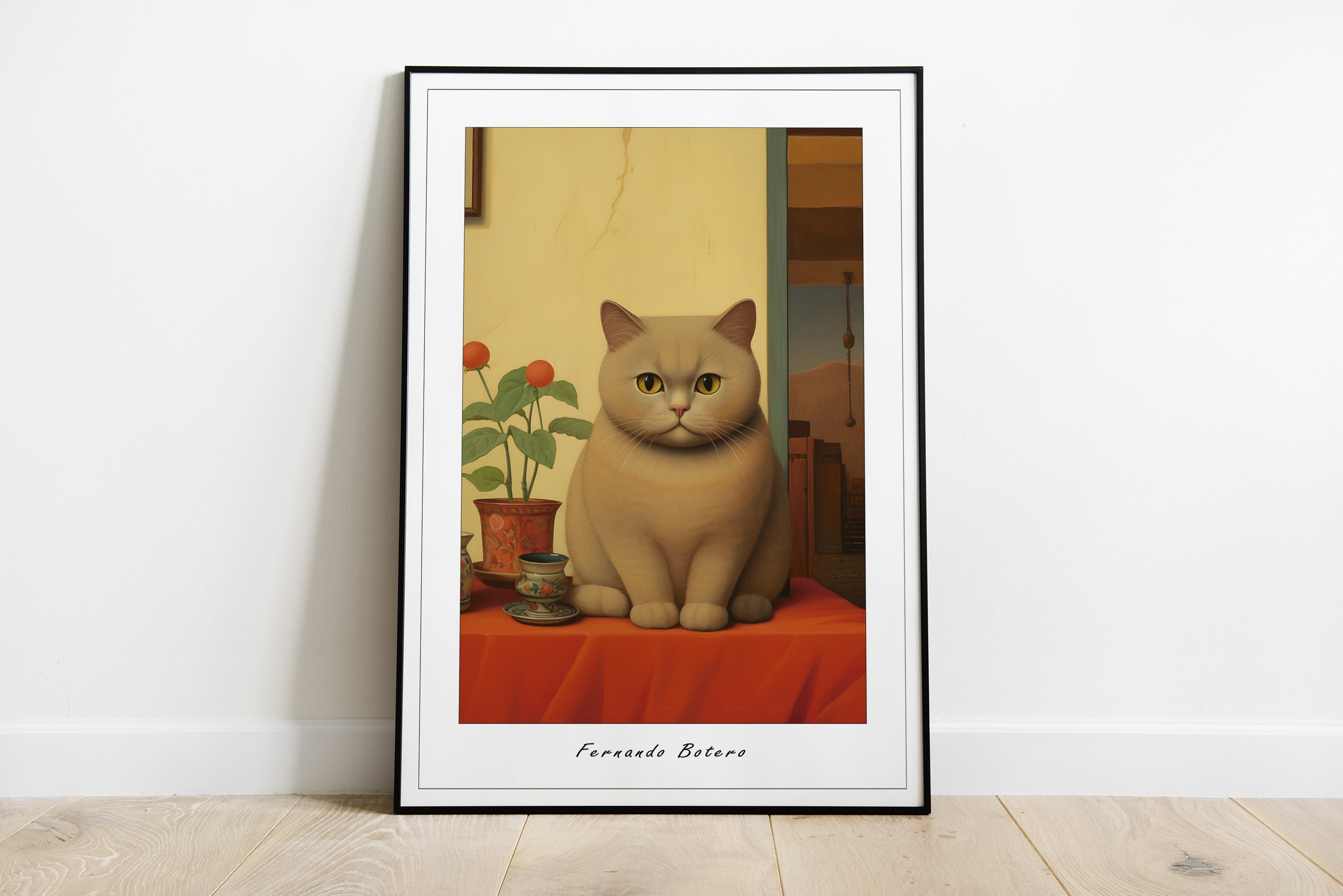 Fernando Botero Paintings Cat