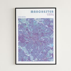 Manchester Travel Poster in different sizes and frame options | Travel wall art