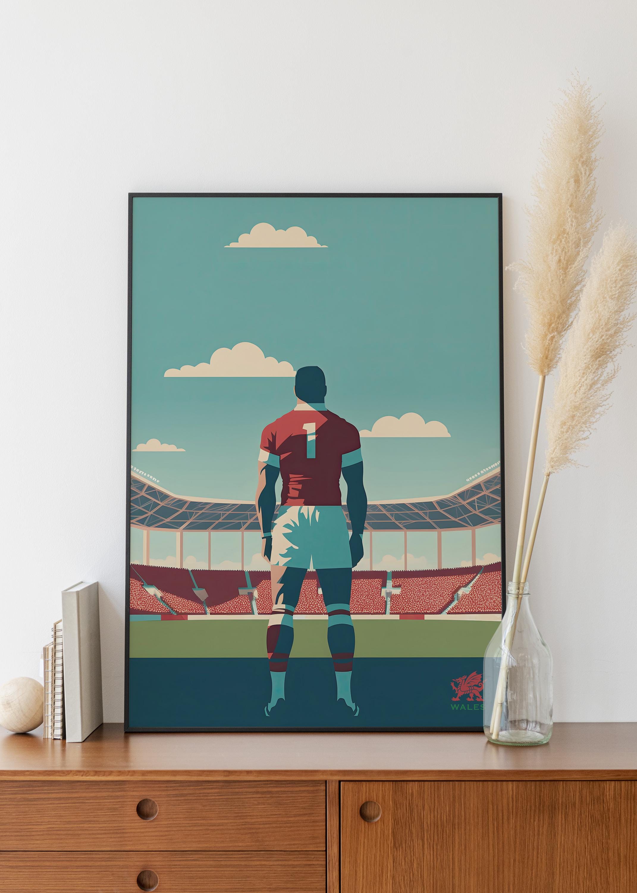 Welsh Rugby Mural Wales Rugby Wall Art. Minimalist Rugby Poster. - Etsy