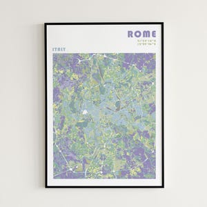 Rome Travel Map Poster in different colors and sizes | Italy wall art
