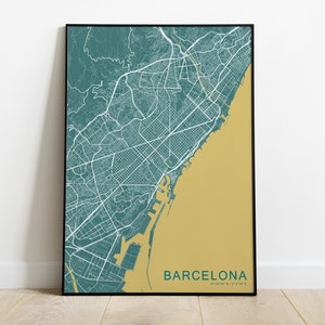 Impression Barcelone en différentes tailles et toile | Art mural de voyage en Espagne