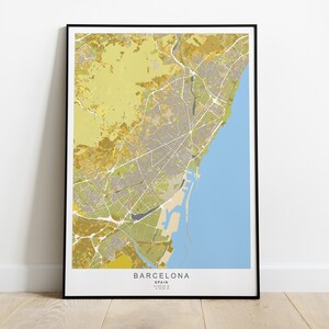 Barcelona Poster in verschiedenen Farben und Größen | Spanien Wandkunst