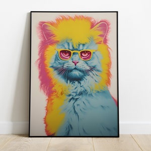 Warhol Cat print in different sizes and canvas | Andy Warhol wall art